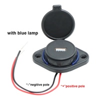 Prise de chargeur de voiture 12v 1 port usb dans le bateau de bus pour téléphone portable Usb 2.4A charge de voiture double ports avec anneaux de lumière LED