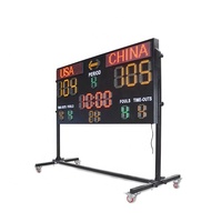Marcador de Baloncesto LED Gigante para Exteriores, Impermeable, de 2m 3m, Portátil, Inalámbrico, con Pantalla Digital de 7 Segmentos y Control Inalámbrico