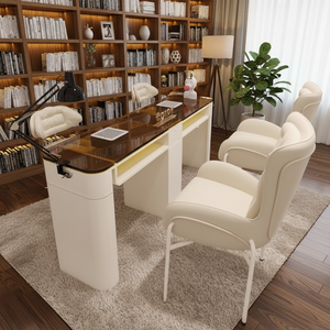 Juego <span class=keywords><strong>de</strong></span> Mesa y Silla <span class=keywords><strong>de</strong></span> Arte para Salón <span class=keywords><strong>de</strong></span> <span class=keywords><strong>Uñas</strong></span> <span class=keywords><strong>de</strong></span> Lujo Moderno, Estructura <span class=keywords><strong>de</strong></span> Hierro, Superficie <span class=keywords><strong>de</strong></span> Vidrio, Duradero, Ecológico, Muebles Comerciales para Salón <span class=keywords><strong>de</strong></span> Belleza, Sala <span class=keywords><strong>de</strong></span> Estar - Product Image 5