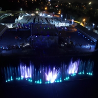 Fontaine flottante pour lac avec spectacle de lumière laser et affichage musical synchronisé pour aménagement paysager extérieur commercial