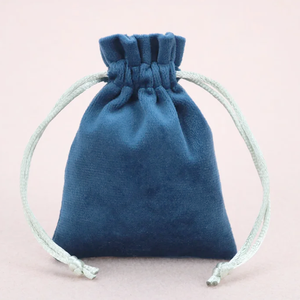 Custom Logo Print <b>Mini</b> Jewelry Storage Bag Velvet Pouch Super Soft Flannel Velvet Gift Bag Antique Packing Velvet Drawstring Bag - Product Image 3