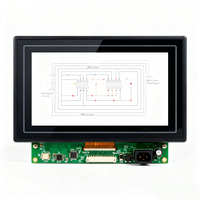 Kundenspezifisches Industrielles STN TFT LCD Display-Modul Resistiver Touchscreen Angepasste PCB HMI-Panels 800x480 Auflösung 800-1500 Nits 7 Zoll Breit