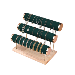 منظم المجوهرات رف برج حامل تخزين المجوهرات المخملية حامل عرض Schmuck لسوار قلادة الإسورة ووتش - Product Image 4