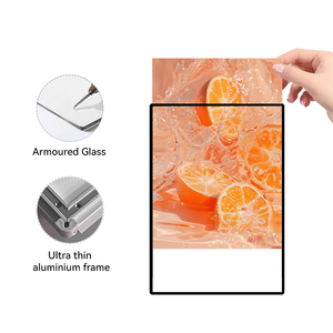 Caja de luz de menú LED de vidrio templado de aluminio, lista de precios, barra de señal, publicidad, caja de luz LED ultradelgada - Product Image 1