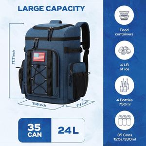 Sac à dos isotherme souple pour pique-nique, glacière à bière, sac à déjeuner thermique étanche pour le voyage et les activités de plein air, directement de l'usine - Product Image 2