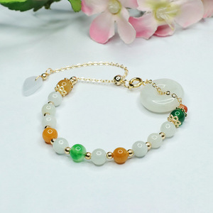 Pulseira da Sorte Ximang Ximang Esmeralda com Fecho da Paz Colorido Feminina Atacado de Fábrica Geração S3062401 - Product Image 6