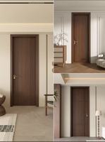 Porte intérieure de chambre à coucher en bois massif de style nordique, surface finie, isolation acoustique, garantie 5 ans pour appartement, hôtel, villa
