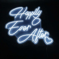 Letrero de neón LED Happily Ever after para bodas y decoración Corporativa para Empresas y hospitales