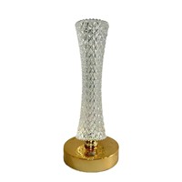 Lampe de table en cristal transfrontalière, décoration créative pour chambre à coucher, ornement de chevet, veilleuse d'ambiance rechargeable avec protection oculaire