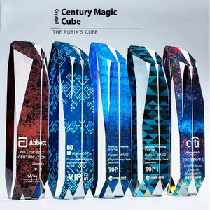 Trofeo de cubo de Rubik grabado con diamante personalizado Century, recuerdo de premio de Reunión Anual creativa para grupo de empresa para regalos de bienvenida - Product Image 5