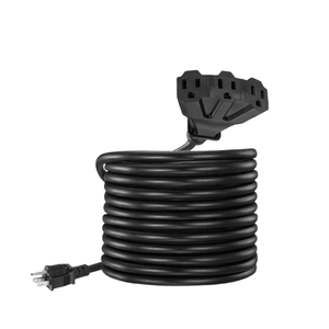 Cavi di prolunga elettrici personalizzati <span class=keywords><strong>per</strong></span> esterni con triplo connettore Nema AC 125V, conduttore in rame <span class=keywords><strong>per</strong></span> impieghi gravosi, <span class=keywords><strong>per</strong></span> elettrodomestici - Product Image 1