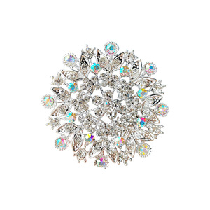 Moda luxuosa exclusiva das mulheres jóias Material da liga com diamante AB broche do diamante para o vestido atraente do terno - Product Image 4