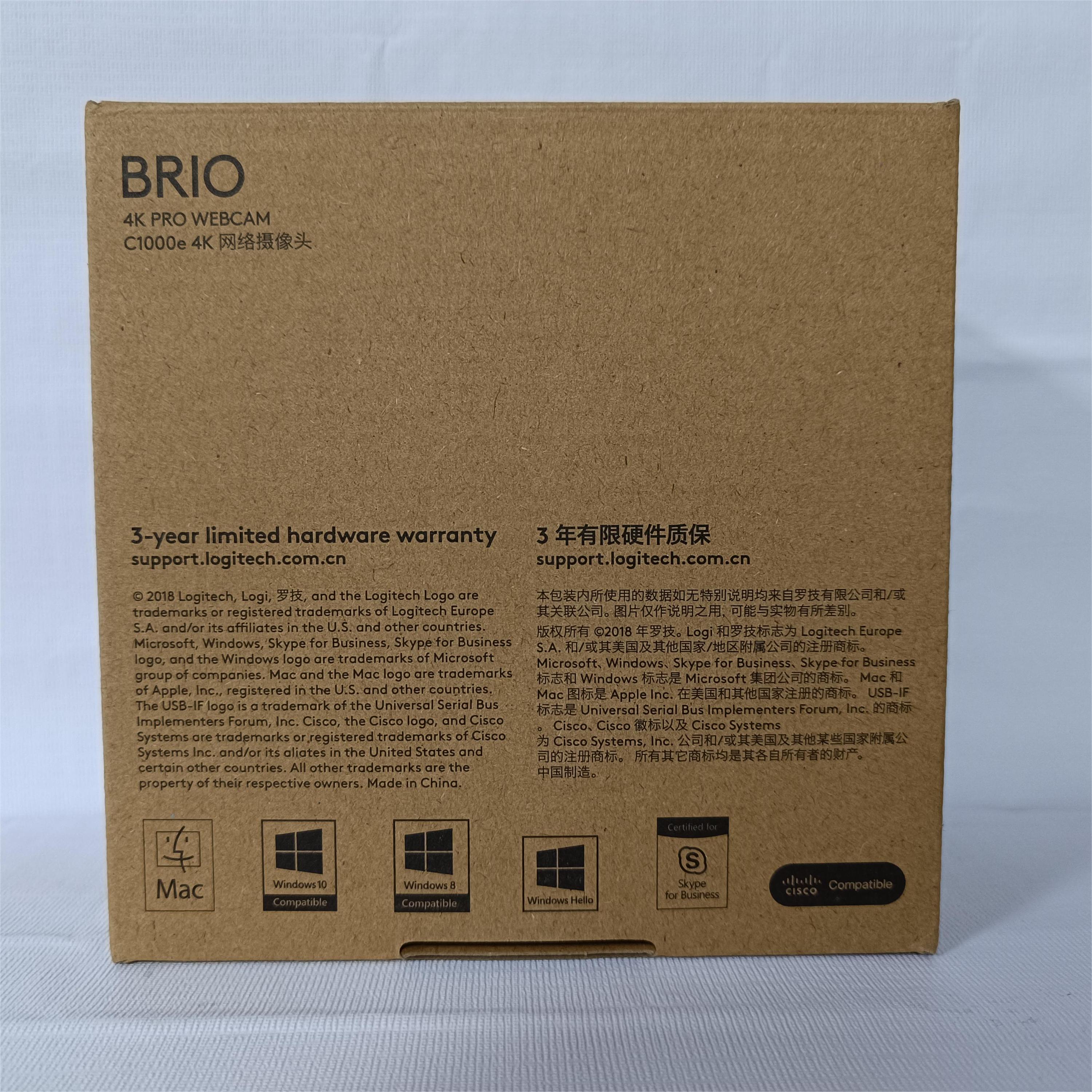 Logitech BRIO 4K Webcam C1000e - Ultra HD Pro Camera for Video 