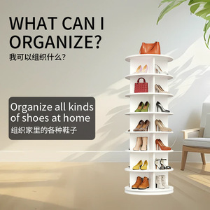 YR Design 7 Tier Rotating <strong>Shoe</strong> <strong>Rack</strong> Tower, Revolving 360 <strong>Shoe</strong> <strong>Rack</strong> <strong>Storage</strong> Round, Vertical Handbag Rotate Closet Organization - Product Image 3