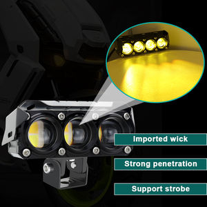 Phare avant à 3 LED, lumière de travail bicolore, étanche IP68, lampe de conduite, phare de moto à LED, remplacement pour voitures et camions - Product Image 6