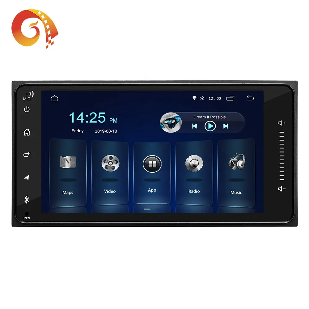 7 Zoll Corolla Android GPS Auto <span class=keywords><strong>MP5</strong></span> Player Navigation Autoradio Rückfahr kamera USB-Wiedergabe 1080P 4K HD Video