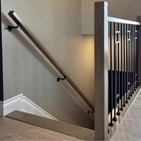 Supports d'escalier robustes en alliage de zinc LD-Metal, base carrée, finition laiton noir et nickel satiné, pour escaliers en bois