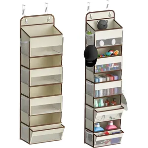 Space-saving Solution Efficient Neat And Tidy Over The Door Organizer Hanging Storage 5 Large Capacity Pockets Heavy