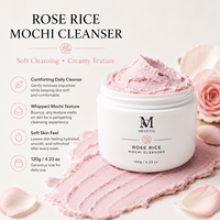 MEIZCOS Nettoyant Visage Mochi 120g Rose Riz Hyssop Bleu Riz Frais Riz Brun Pâte Nettoyante Crémeuse Douce Lisse Soin Quotidien