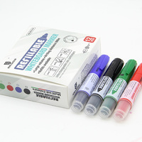 Ensemble de marqueurs effaçables à sec de haute qualité, rechargeables, 4 couleurs, pointe moyenne, pour écrire et dessiner