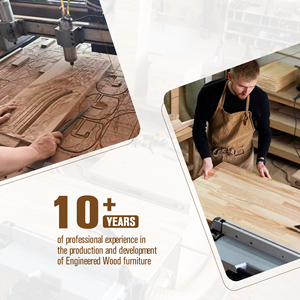 Tavolino da Caffè AJUNION a Forma di Nuvola in Impiallacciato di Legno Massello, Tavolino da Caffè Irregolare di Lusso in Legno per Soggiorno - Product Image 2