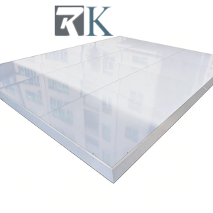 Anti Slip Dance Floor Portable Party Wedding Event Flooring with White Platform Aluminum <b>Edging</b> - Product Image 1