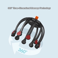Brosse de massage électrique en silicone pour le cuir chevelu et le corps, 10 têtes de massage, 3 modes, batterie 1000 mAh - Soin du cuir chevelu, soulagement de la douleur