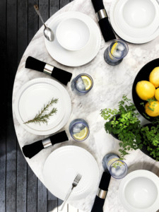 Ensemble de vaisselle alimentaire sans BPA de chine fine pour la maison ensemble de vaisselle blanche de luxe - Product Image 4