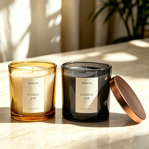 Envase <span class=keywords><strong>de</strong></span> Lujo Personalizado para Velas <span class=keywords><strong>de</strong></span> <span class=keywords><strong>12</strong></span> Onzas, Tapa <span class=keywords><strong>de</strong></span> <span class=keywords><strong>Vidrio</strong></span> para Velas, Frasco <span class=keywords><strong>de</strong></span> <span class=keywords><strong>Vidrio</strong></span> Transparente para Velas - Product Image 3