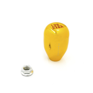 Car Gear <b>Shift</b> <b>Knob</b> Universal 6-Speed Aluminum Alloy Gold Ergonomic Racing Style - Product Image 5