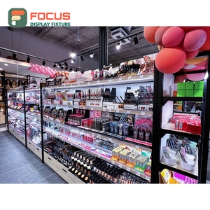 Vitrine de présentation de perruques haut de gamme en bois avec porte vitrée, tiroir et étagères multiples pour magasin de coiffure - Product Image 2