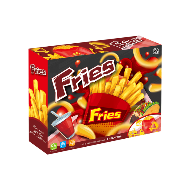 Creative Funny Multiplayer Interactive Decompression Bounce French Fries Board Game Toy Set for Kids