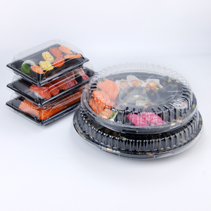 Envase Transparente Desechable para Alimentos con Tapa, Blister de PET, Seguro para Alimentos, Caja para Sushi para Llevar, con Logotipo Personalizado, Venta al por Mayor - Product Image 1