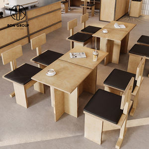 Moderno China Mcdonald cuero madera cuadrado restaurante muebles Banco cabina asiento Mesa silla conjunto cómodo para Pizza café - Product Image 6