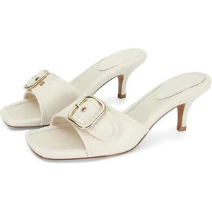 <span class=keywords><strong>Sandali</strong></span> da Donna con <span class=keywords><strong>Tacco</strong></span> <span class=keywords><strong>Basso</strong></span>, Punta Quadrata e Fibbia a Ciliegia Personalizzabili con Logo - Product Image 4