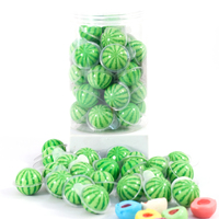 China Fabriek Directe Verkoop Halal OEM 3D Exploderende Fruitige Oogbol Aardspin Gummy Candy Fruit Sandwich