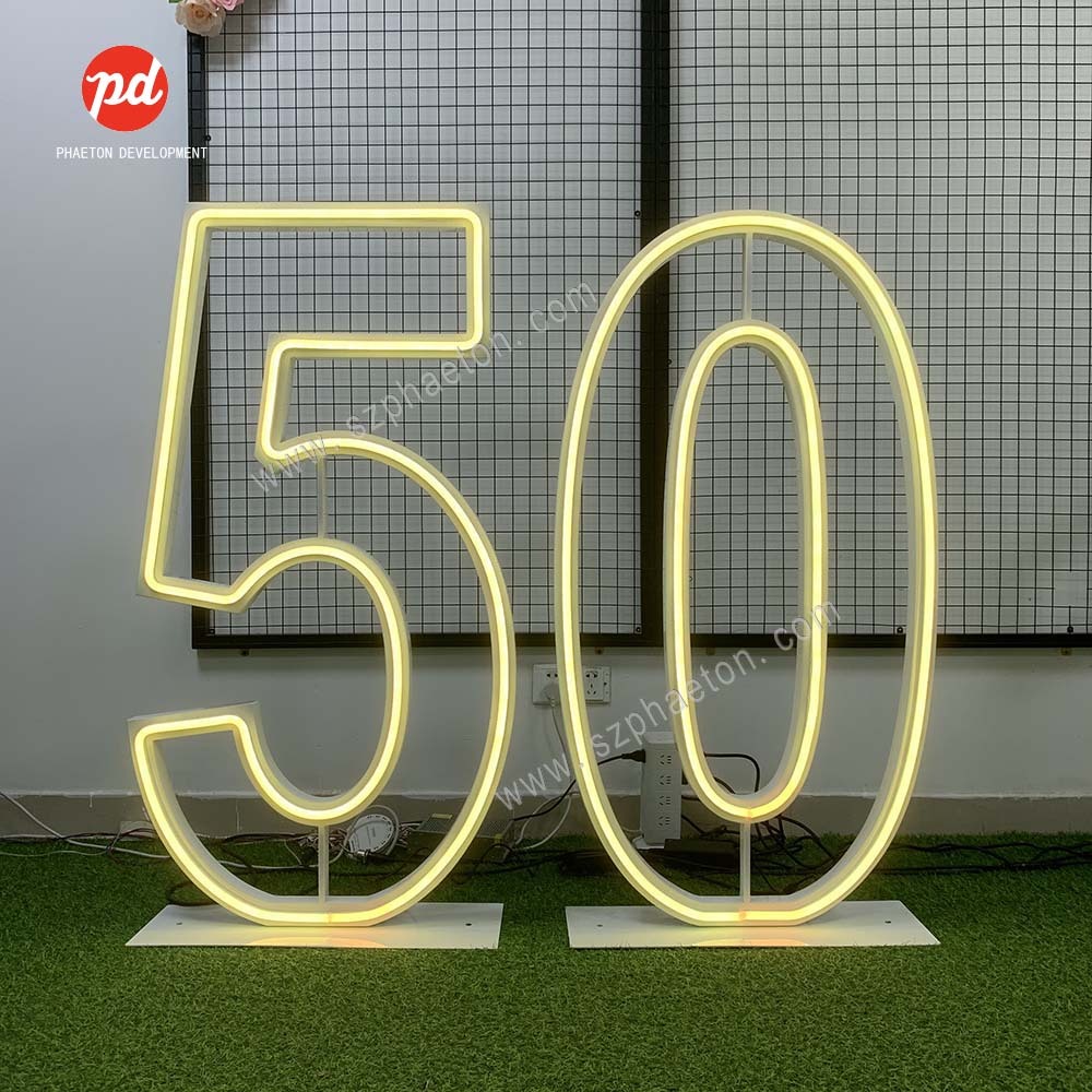 Customize Led Electronic Neon Numbers Sign Birthday Baby Shower Party ...