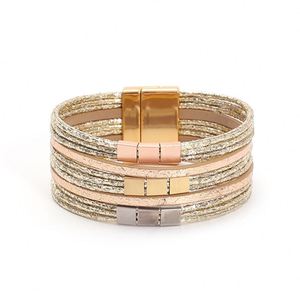 Woven Leather Bracelet Social Media Viral Style Wholesalers Lead <b>Free</b> Stainless Steel Holiday Gift for Women Hollow Link <b>Weight</b> - Product Image 5