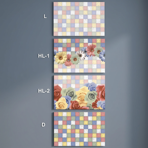 Ceramic Digital Wall Tiles 20x30 Flower Design Highlighter From Popular Indian Brand Vistaar for Yemen and African Market - Product Image 1