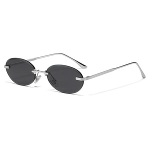 SZ3606 Brand Designer Fashion <b>Rimless</b> Round Gold Square UV400 Metal Custom Logo <b>Sunglasses</b> for Unisex - Product Image 6