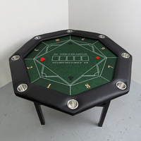 Tables de poker octogonales pliantes pour usage domestique, spécialisées Texas Hold'em, en gros, pour l'approvisionnement transfrontalier en Asie du Sud-Est et au Moyen-Orient