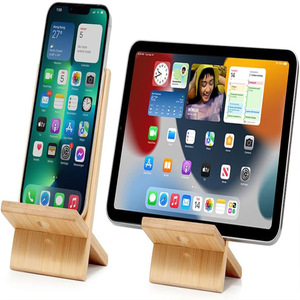 Support de téléphone de bureau en bois avec port de charge pour tablette et <span class=keywords><strong>smartphone</strong></span>, puissance de sortie 10W, design <span class=keywords><strong>simple</strong></span> en bois massif - Product Image 2