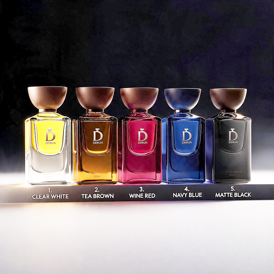 Luxury Square Glass Perfume Bottle Custom logo Color Unique Cap Empty ...