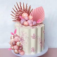 Fabrikpreis 38-teiliges Rosa-Gold Kuchen-Deko-Set Palm Happy Birthday Baby Shower Hochzeit Party Zubehör Kuchen-Dekoration
