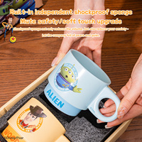 Tasse en céramique Disney avec poignée, ensemble de tasses à café écologiques pour couple, pour les fêtes, pour la maison, tasse à café, thé et lait avec boîte cadeau