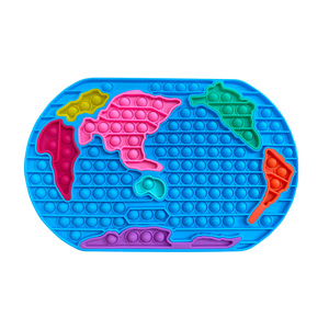 Gioco Educativo per Bambini 2025, Puzzle della Mappa del Mondo, Giocattolo Antistress in Gomma Unisex - Product Image 2