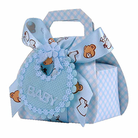 Vente en gros personnalisée, très demandée, pochettes cadeaux pour enfants en papier kraft recyclable, avec poignée, pour baby shower, souvenirs de fête, gaufrés