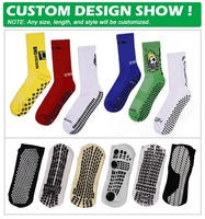 Chaussettes de football antidérapantes de haute qualité avec logo personnalisé, chaussettes de sport antidérapantes pour adultes