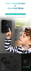 HaiLin Écran Tactile Couleur Smart Wi-Fi Thermostat Pour FCU + Hydronic Floor Heating 220V AC Flush Mounting Tuya App Vivi D Series - Product Image 4