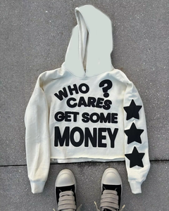 Sudadera con Capucha Boxy Personalizada con Estampado Puff para Hombre, Estilo Urbano, de Algodón Grueso, con Capucha Corta, Felpa Francesa, Fabricante OEM - Product Image 2